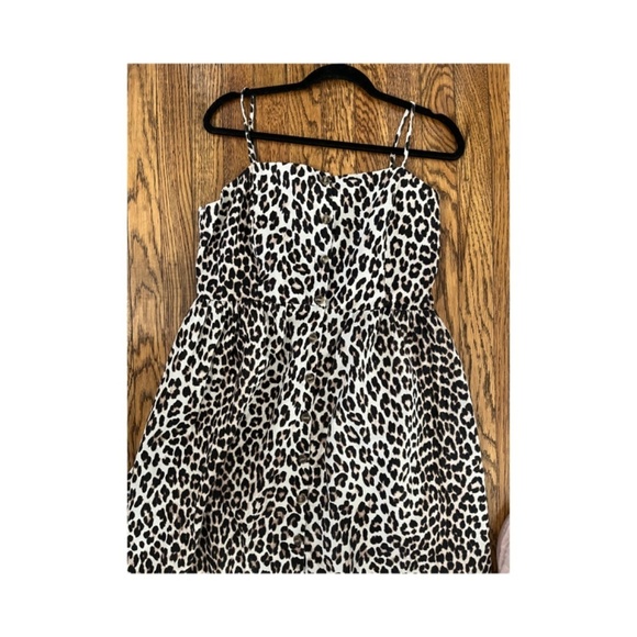 H & M Animal Print Midi Boho beach Linen Blend summer comfort dress - Picture 4 of 5